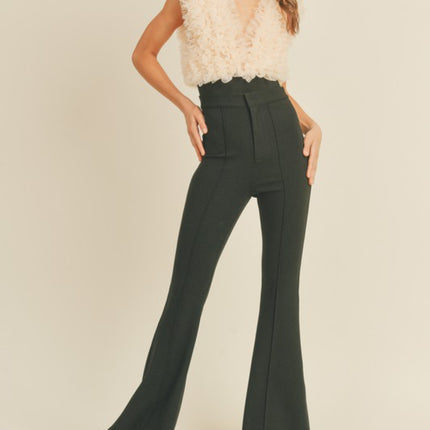 Helena High Rise Flare Pant - Diva Dolls Boutique