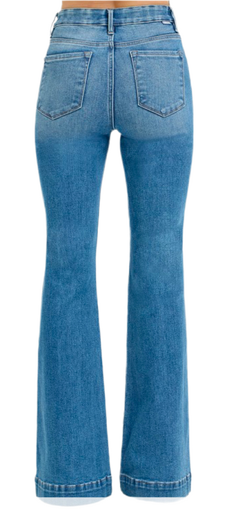 Frankie Front Pocket High Rise Flare Jeans