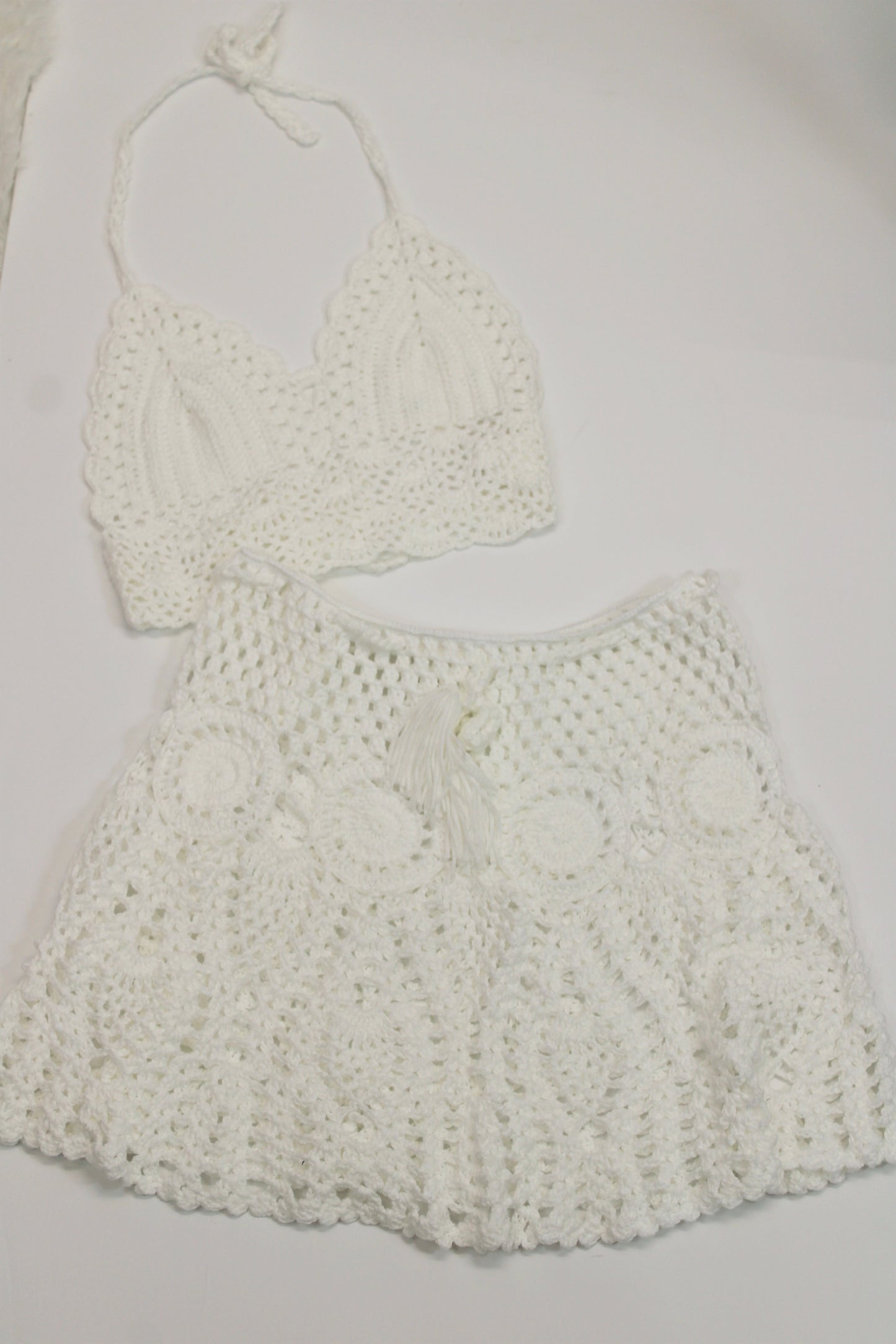 Two Piece Cover Up Set White
