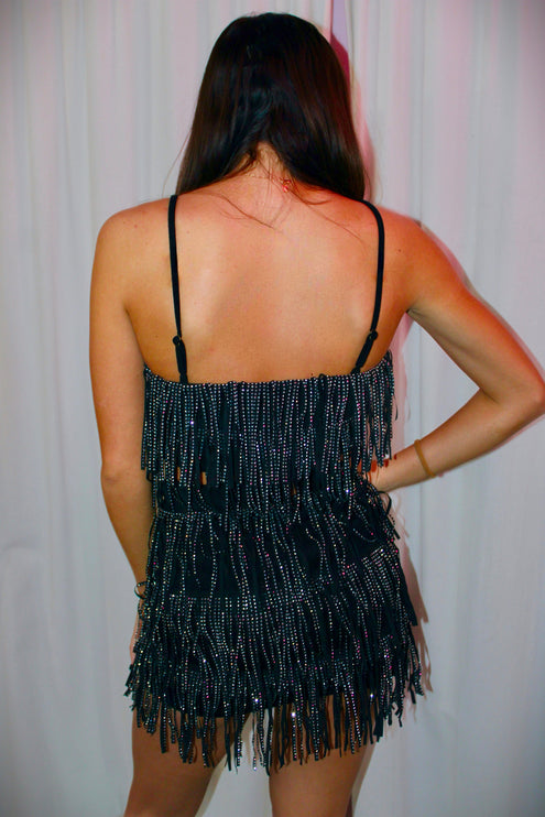 80's Mercedes-Sequin Fringe Set