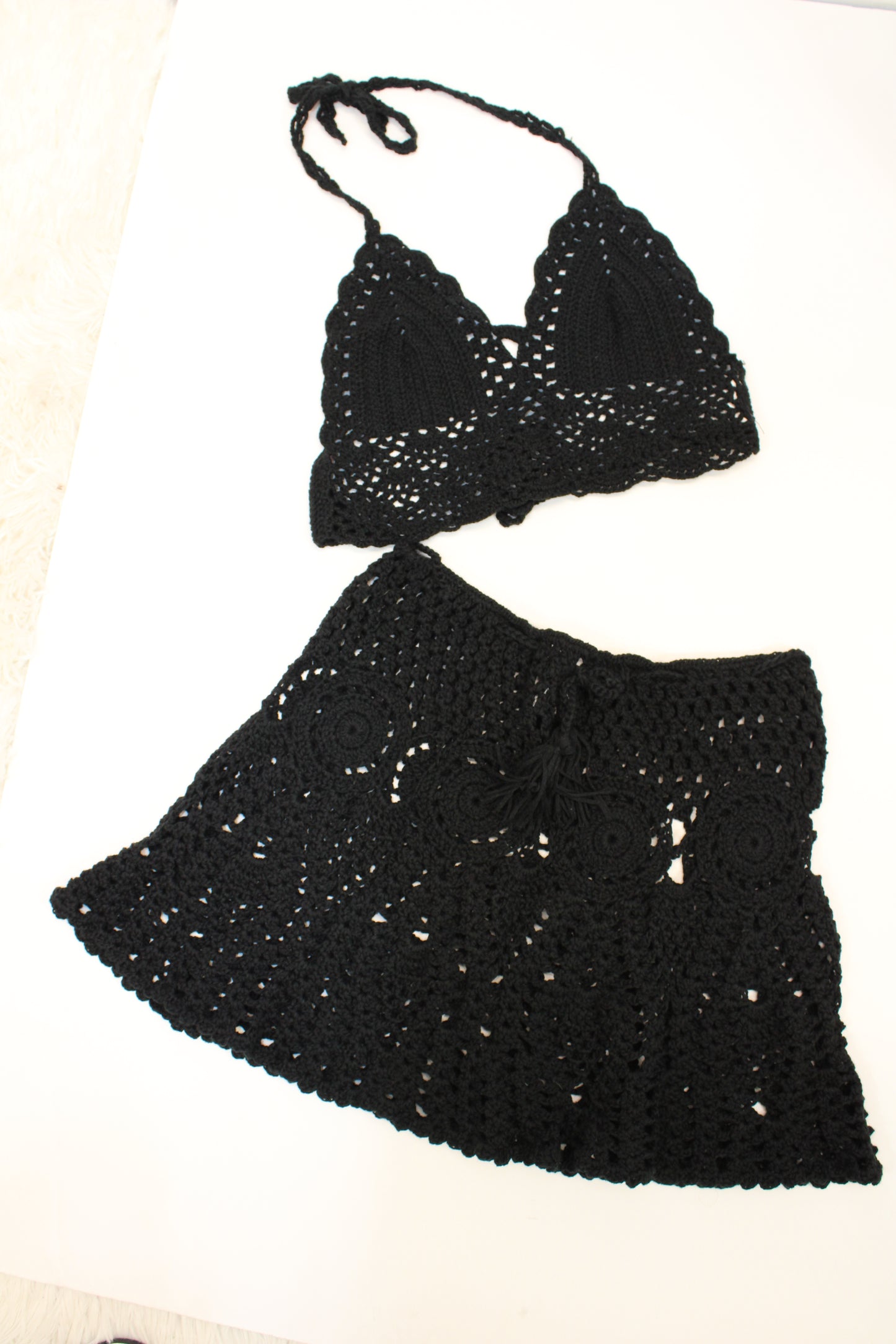 Two Piece Cover Up Set Black
