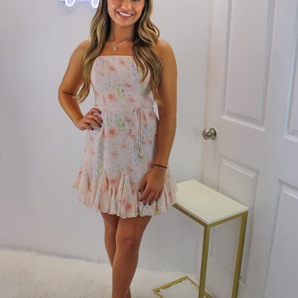 Blush Princess Floral Mini Dress