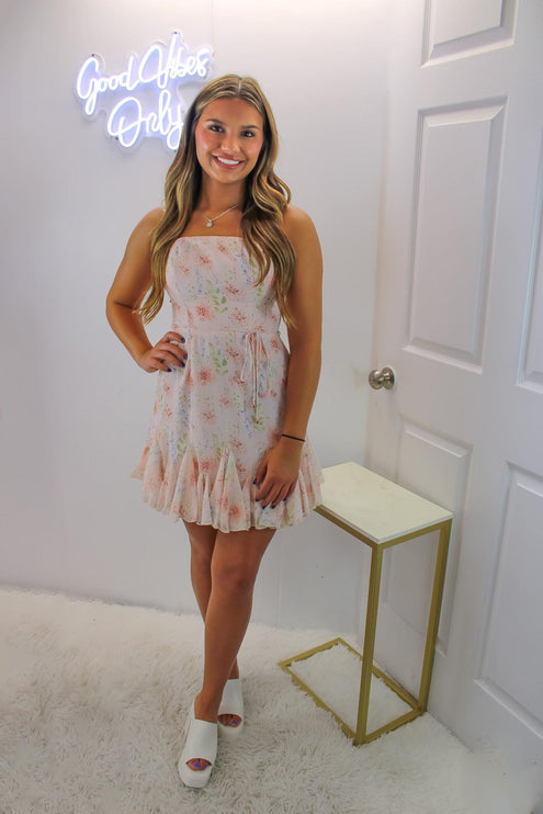 Blush Princess Floral Mini Dress