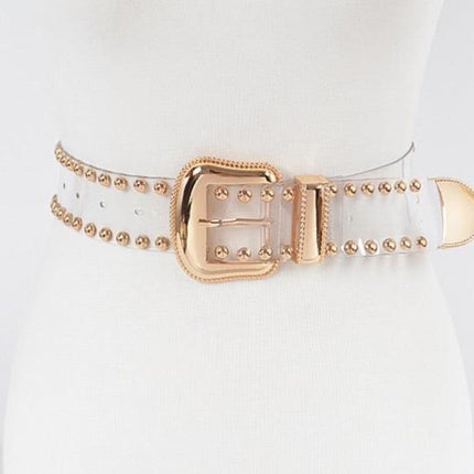 Clear Studded Belt