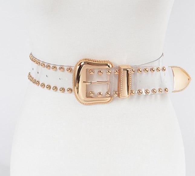 Clear Studded Belt