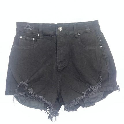 Dancing Diva Black Denim Shorts