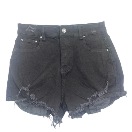 Dancing Diva Black Denim Shorts