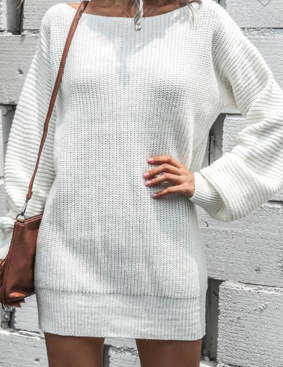 Charli Chunky Sweater Dress - Diva Dolls Boutique