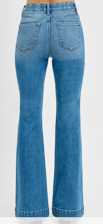 Frankie Front Pocket High Rise Flare Jeans