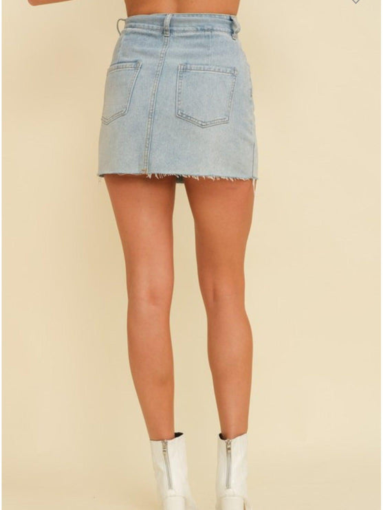 Destiny Denim Skirt - Diva Dolls Boutique