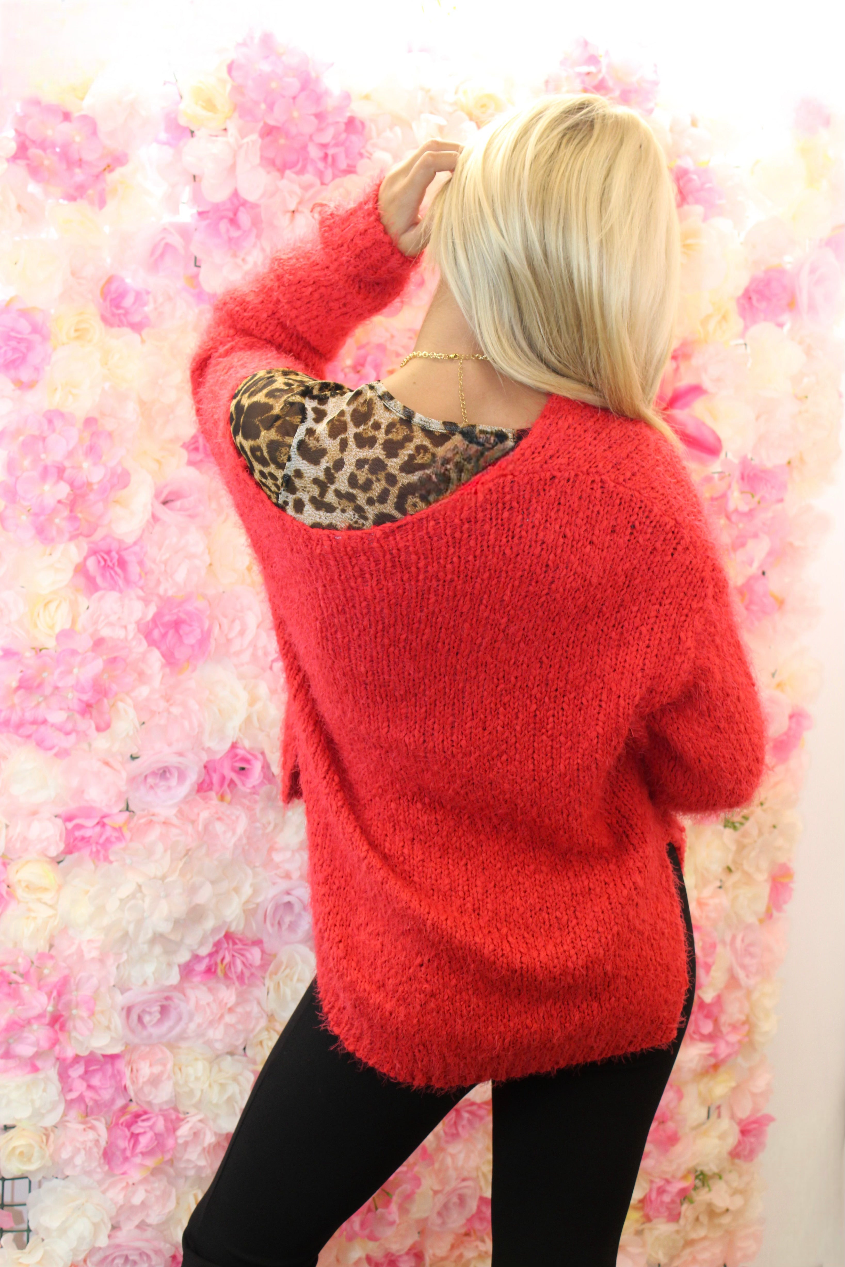 Lucky Lucy Oversized Sweater - Diva Dolls Boutique