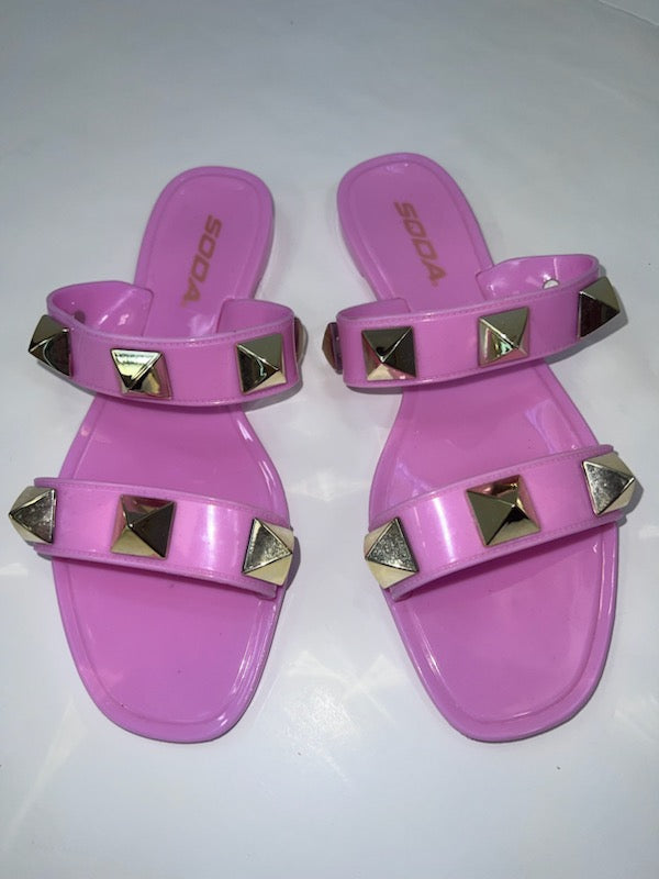 Pink Studded Sandals
