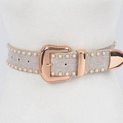 Linen Studded Belt