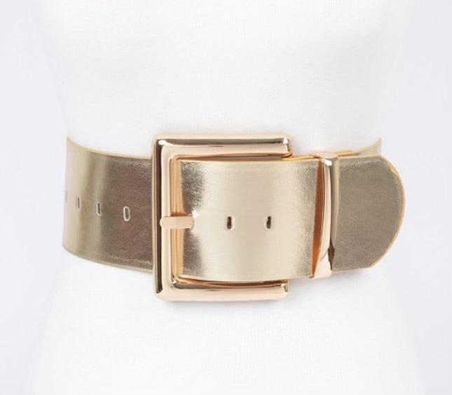 Metallic Metal Buckle Belt