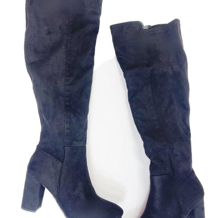 Whisky-1 Block Heel Knee Boot